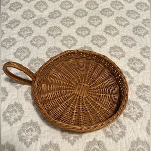 Handcrafted Brown Wicker Candle holder shape Basket